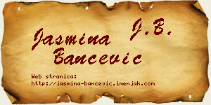 Jasmina Bančević vizit kartica